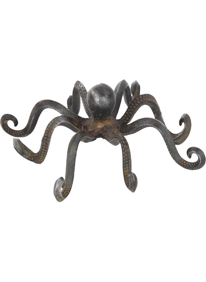 Deco 79 Metal Octopus Decorative Sculpture Home Decor Statue with Long Tentacles and Suctions Detailing Accent Figurine 12 x 9 x 4 Black - Image 5