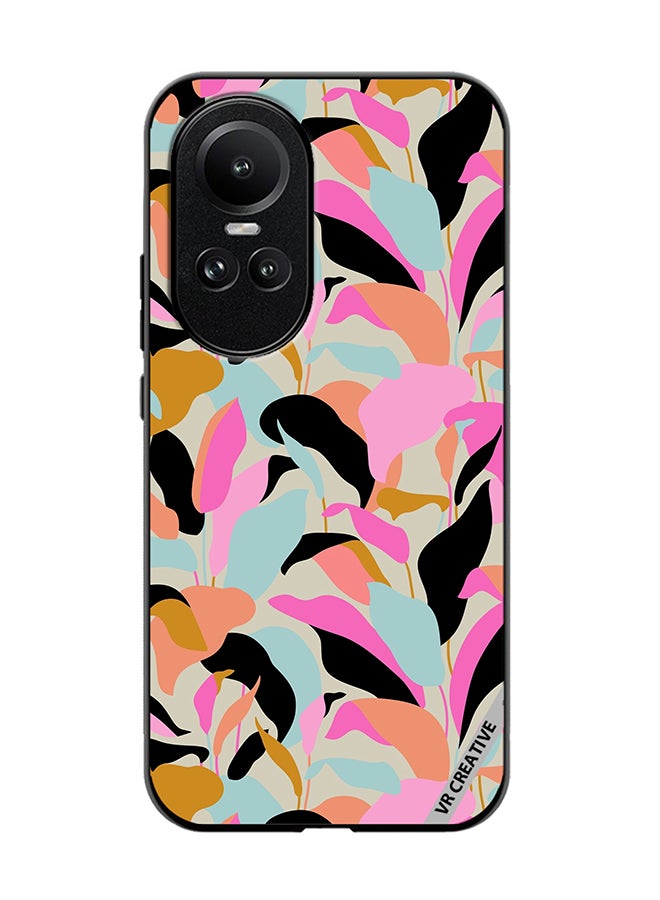 VR CREATIVE Protective Case Cover For Oppo Reno 10 Pro Elegant Botanical Leaves Abstract Seamless Pattern Design Multicolour - Image 1