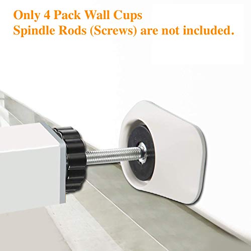 vmaisi Baby Gates Wall Pads (4 Pack) - Safety Indoor Gate Protector With Compact Wall Cups - Saves Trim & Paint - for Dog, Pet, Child, Kid - Pressure Mounted Walk Through Guard - Image 2