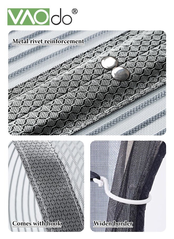 Magnetic Screen Door Self Sealing Heavy Duty Hands Free Mesh Partition Keeps Bugs Out Pet and Kid Friendly Works with Front Doors and Sliding Doors