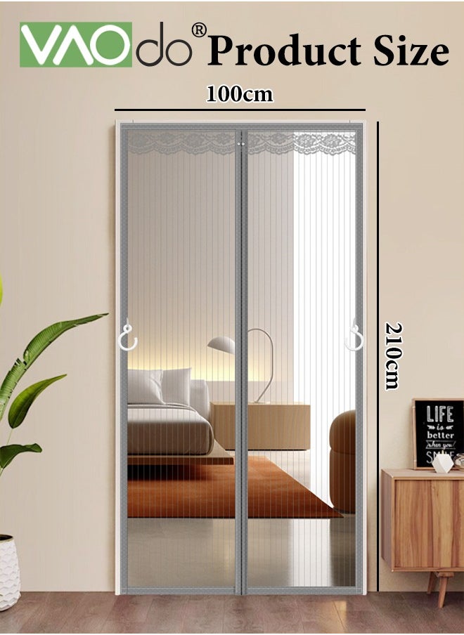 Magnetic Screen Door Self Sealing Heavy Duty Hands Free Mesh Partition Keeps Bugs Out Pet and Kid Friendly Works with Front Doors and Sliding Doors