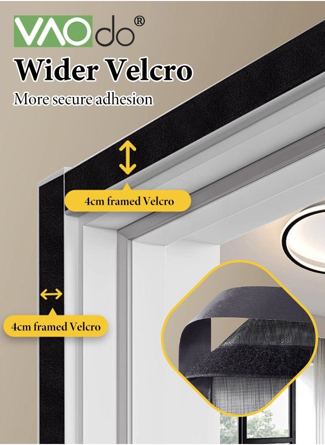 VAOdo Magnetic Screen Door Self Sealing Heavy Duty Hands Free Mesh Partition Keeps Bugs Out Pet and Kid Friendly Works with Front Doors and Sliding Doors  - Image 5