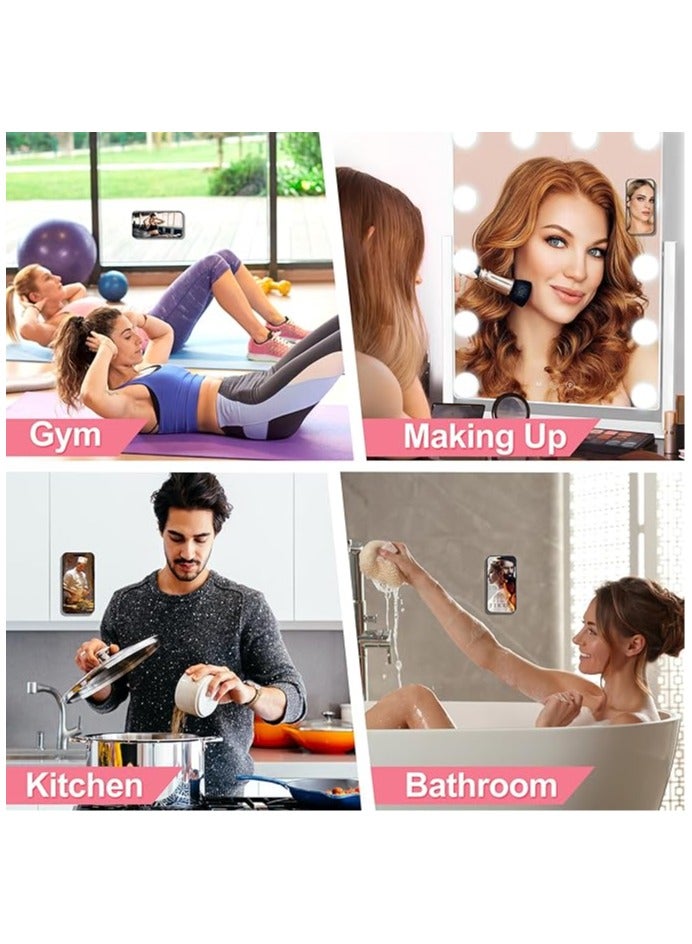Silicone Suction Cup Phone Case Mount Double Sided, Phone Accessories Hands-Free Strong Grip Holder for Selfies and Videos, Silicon Phone Stand for iPhone and Android (Red) - Image 2