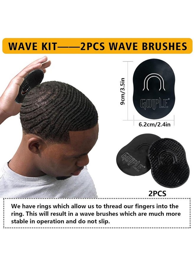 Goiple 360 Wave Shampoo Wave Pomade Strong Hold 360 Wave Training Hair Cream, Wave Butter for Men Pocket Palm Brush Curved Wave Brush for Men Silky Durags for Men Extra Long Tails Wave Brush Wave Cap Set - Image 5