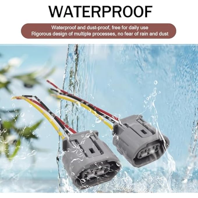 Sephile 2 PCS Car Generator Quick Connect/Disconnect Plug, 3 Pin 3 Wire Waterproof Flame Retardant Regulator Plug Wiring Harness Connector, Compatible with Lexus Nissan Infiniti EX35 G35 (Gray) - Image 2