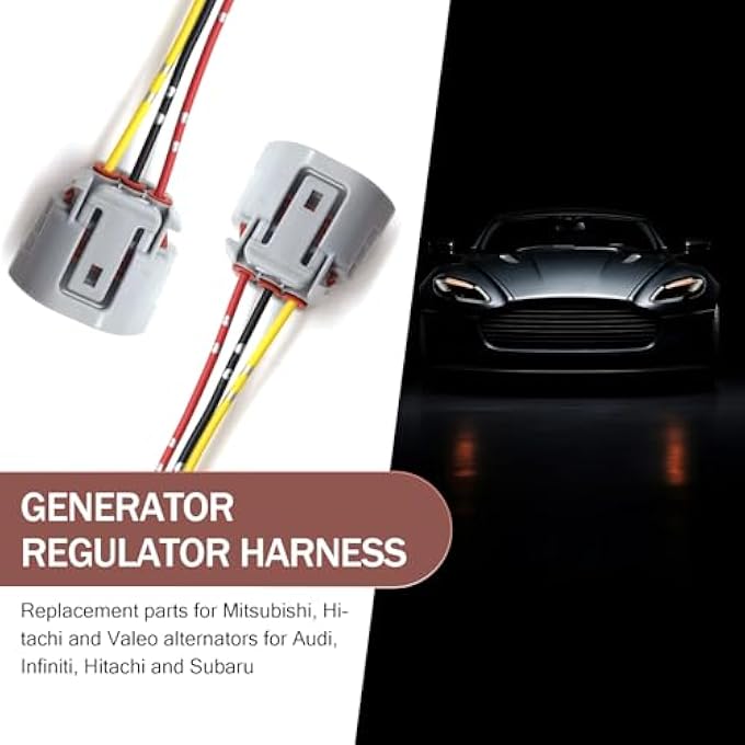 Sephile 2 PCS Car Generator Quick Connect/Disconnect Plug, 3 Pin 3 Wire Waterproof Flame Retardant Regulator Plug Wiring Harness Connector, Compatible with Lexus Nissan Infiniti EX35 G35 (Gray) - Image 3