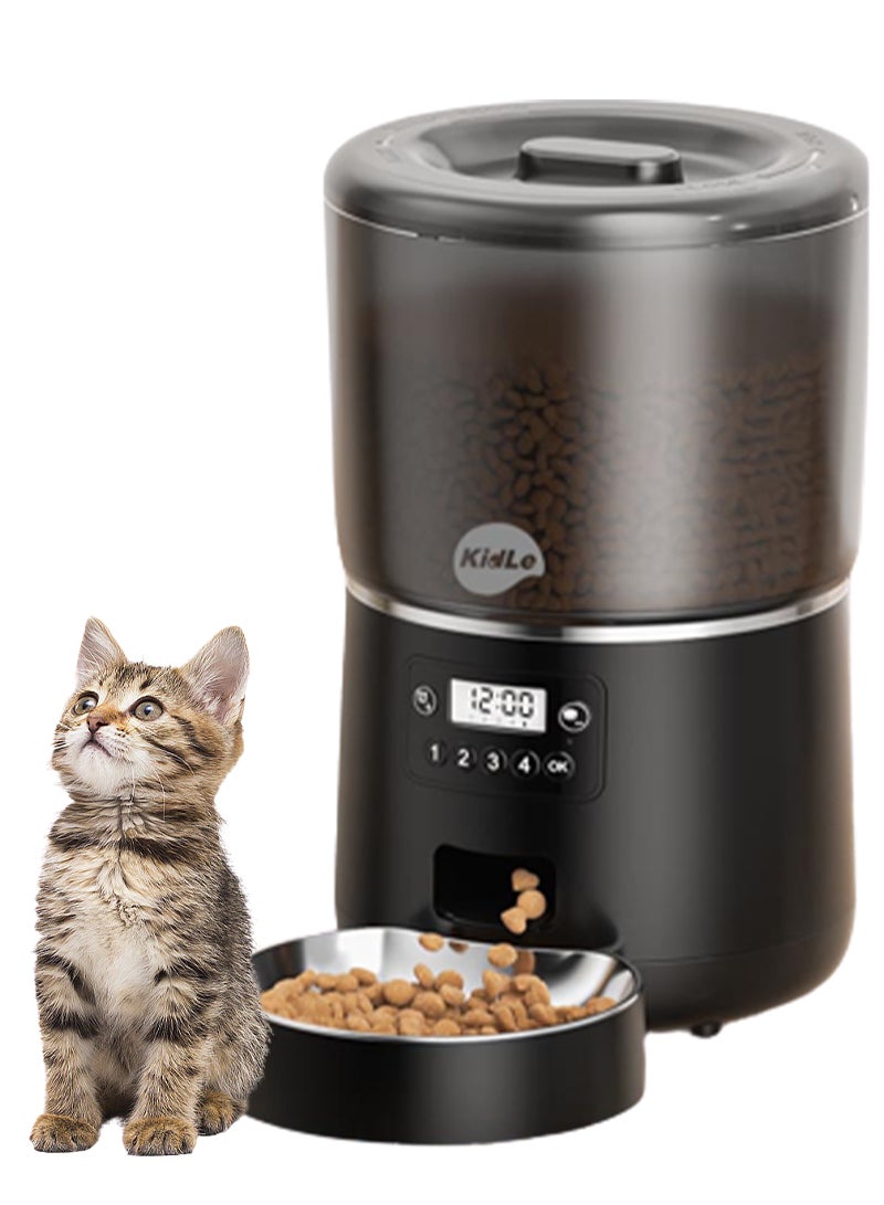 Kidle 4L Automatic Cat Feeder Cat Food Dispenser Pet Feeding Machine for Medium And Small Pets - Image 1