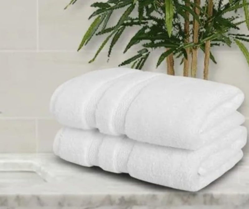 Eddika Bamboo Bath Towel Highly Absorbent Super Soft for Men & Women Large Size 575 GSM (75 X 140 cm) (White) - Image 5