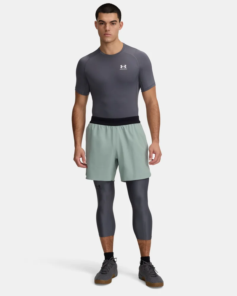 Under Armour grey Men's HeatGear® Armour 7/8 Tights for Men | Best Price UAE