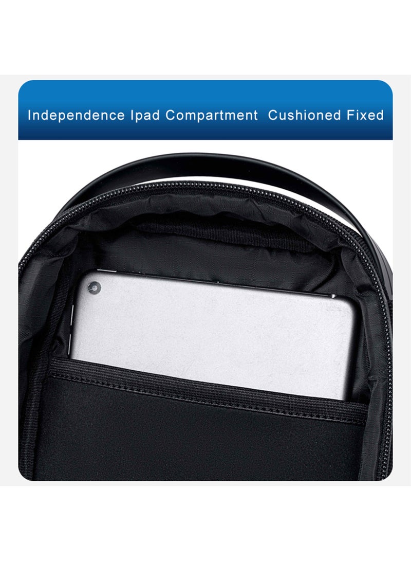 ARCTIC HUNTER Unisex Sling Bag Water Resistant Stylish Anti-Theft Shoulder Side Bag for Men and Women with iPad Shockproof Compartment, XB00693, Black - Image 4