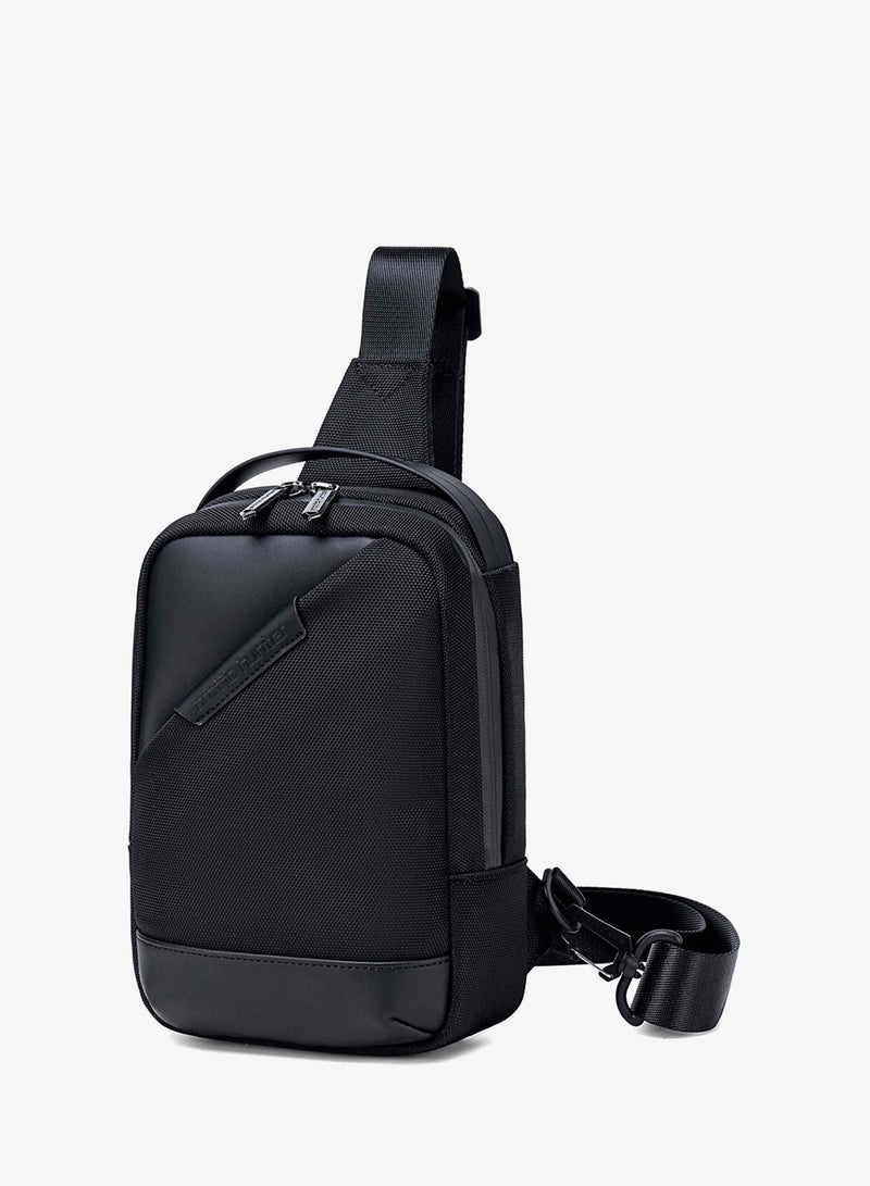 ARCTIC HUNTER Unisex Sling Bag Water Resistant Stylish Anti-Theft Shoulder Side Bag for Men and Women with iPad Shockproof Compartment, XB00693, Black - Image 1