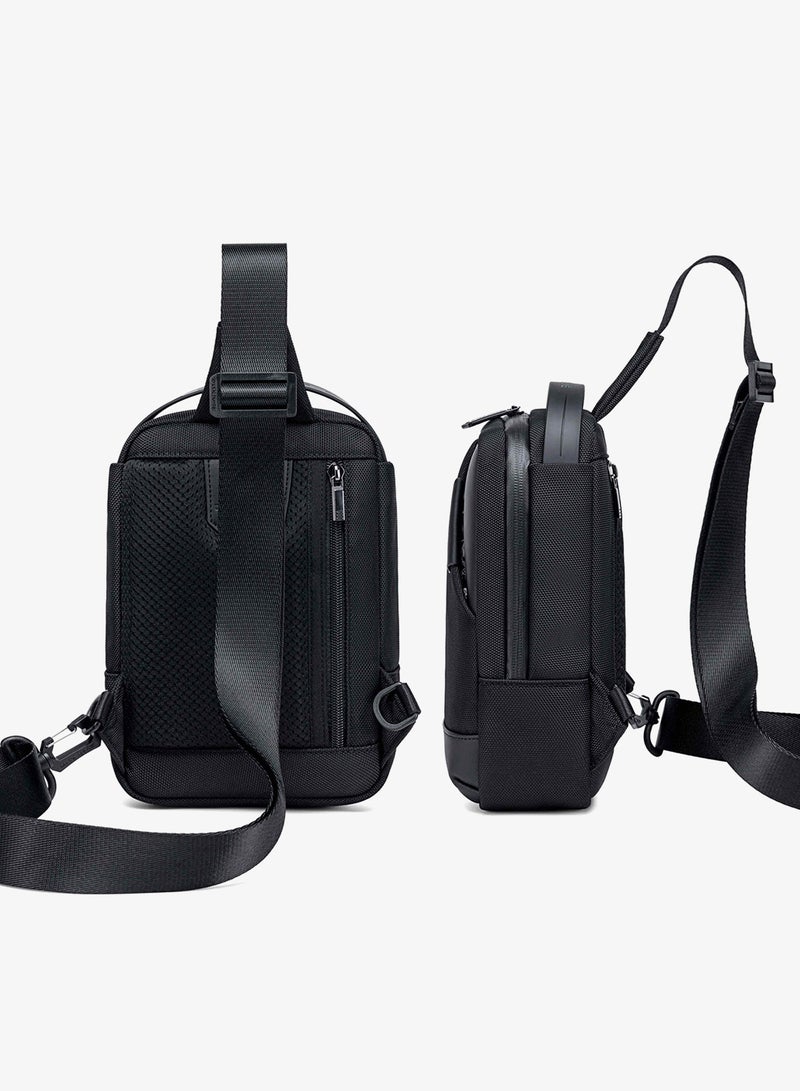 ARCTIC HUNTER Unisex Sling Bag Water Resistant Stylish Anti-Theft Shoulder Side Bag for Men and Women with iPad Shockproof Compartment, XB00693, Black - Image 3