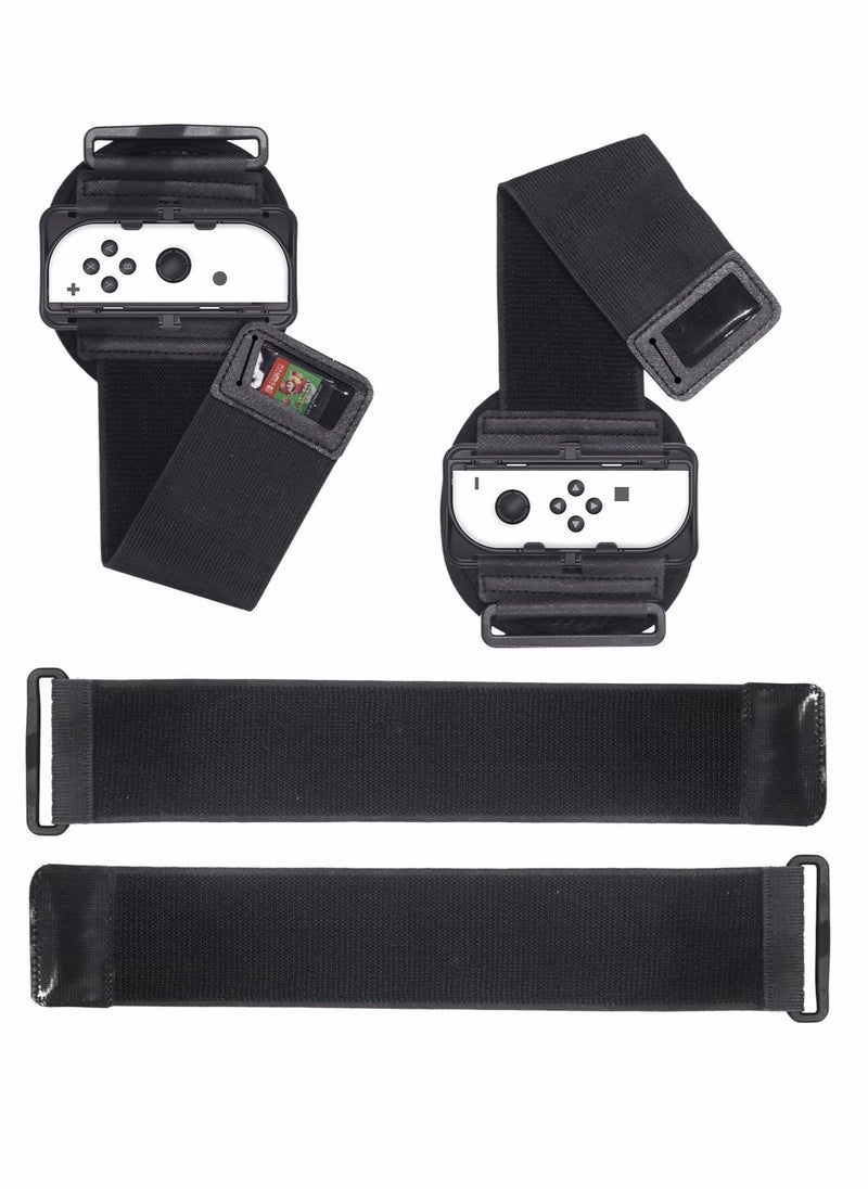 Captaintech Wristband and Sports Leg Strap for Switch Just Dance 2022, 2 in 1 Joypad Wristband Fitness Ring Leg Straps Suitable for Nintendo Switch and for Switch OLED（2 Pack）  - Image 1