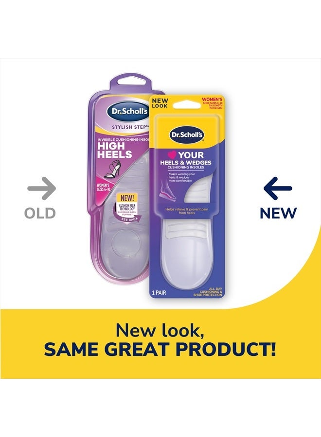 Dr. Scholl's Love Your Heels & Wedges 3/4 Length Insoles, All-Day Comfort for High Heeled Shoes, Relieve & Prevent Shoe Discomfort, Absorbs Shock, Arch Support, No-Show Discreet Insert, 1 Pair  - Image 2