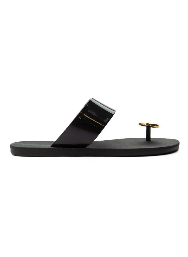 Voices Look Me Metal Women'S Single Strap Sandals - Black
