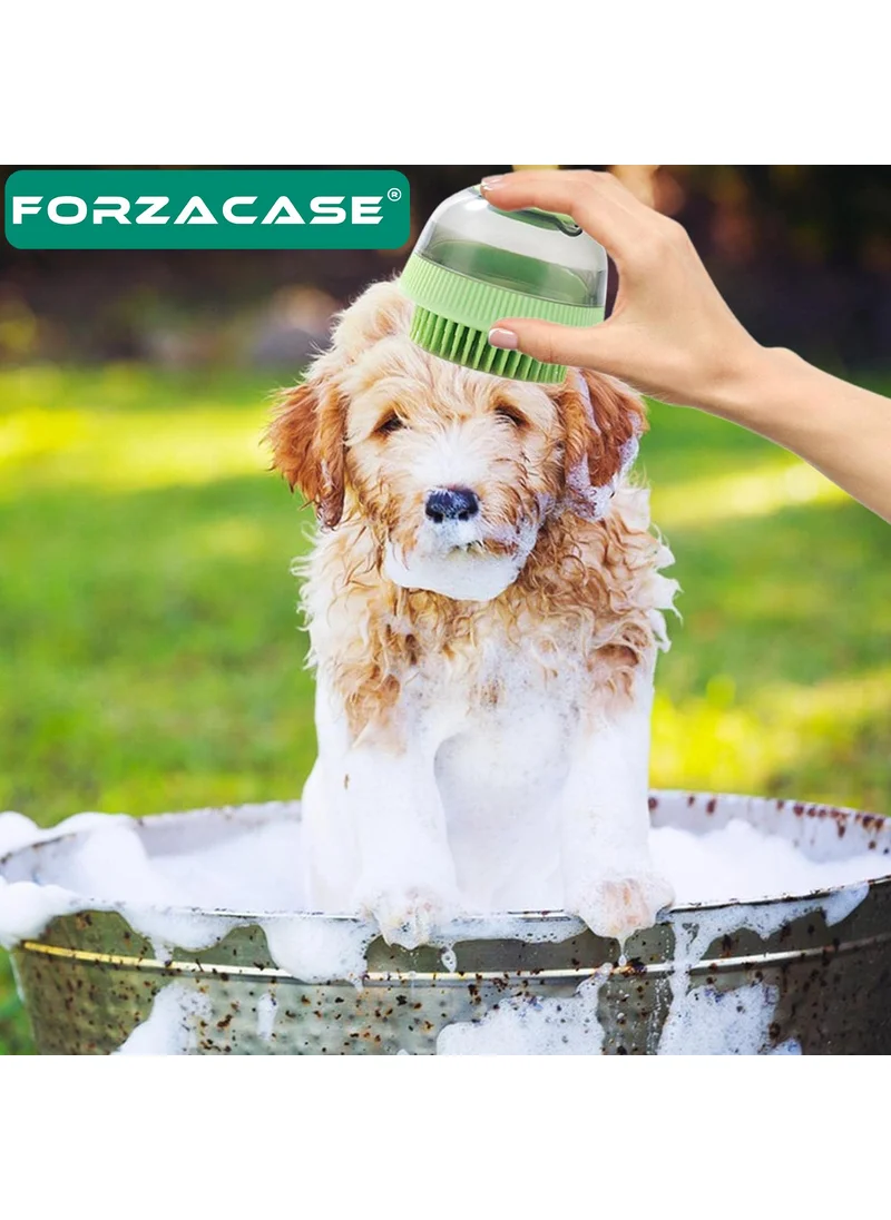 Forzacase Practical Pet Washing Brush with Refillable Shampoo Cup - FC278