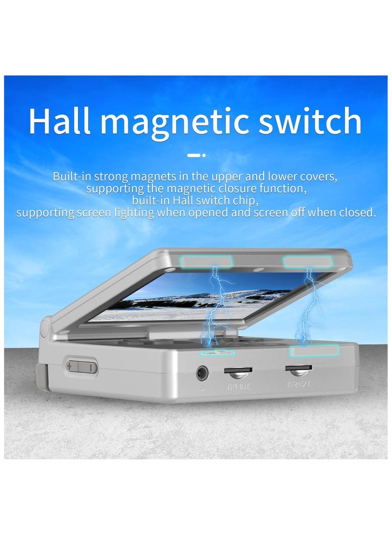 ANBERNIC  RG35XXSP Handheld Game Console  with 64G TF Card Preloaded Games 5532 Portable Gaming Console with 3.5 inch Screen 3300mAh Battery 5G WiFi Bluetooth HD Silver - Image 2