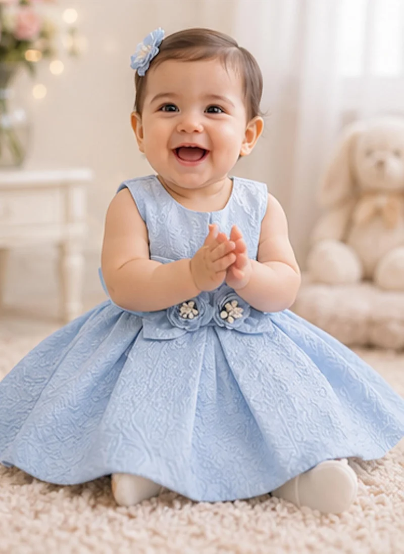 أرتيميا Artemea Baby Girls Textured Fit & Flare Party Dress - Lovender