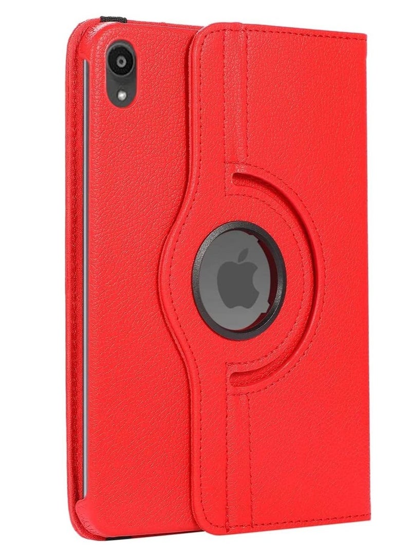 Rotating Case for iPad Mini 6 (6th Generation 8.3 Inch) - 360 Degree Swiveling Stand Protective Back Cover, Auto Wake/Sleep Feature for iPad Mini 6 2021 Model (Red) - Image 1