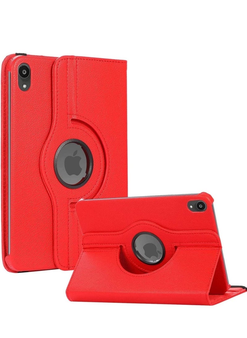 Rotating Case for iPad Mini 6 (6th Generation 8.3 Inch) - 360 Degree Swiveling Stand Protective Back Cover, Auto Wake/Sleep Feature for iPad Mini 6 2021 Model (Red) - Image 2