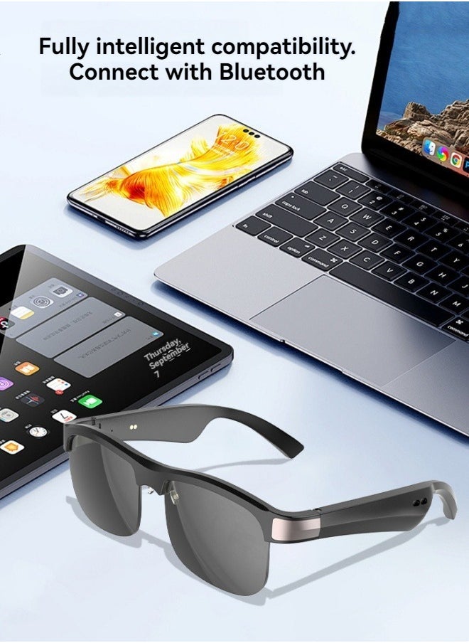 M MIAOYAN New sunglasses bluetooth smart headset glasses sun protection eye protection sunglasses bluetooth wireless headset glasses  - Image 5
