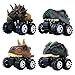 DINOBROS Pull Back Dinosaur Car Toys 4 Pack Dino Toys for 3 Year Old Boys and Toddlers TRex Dinosaur Games Monster Trucks - Image 2