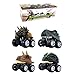DINOBROS Pull Back Dinosaur Car Toys 4 Pack Dino Toys for 3 Year Old Boys and Toddlers TRex Dinosaur Games Monster Trucks - Image 3