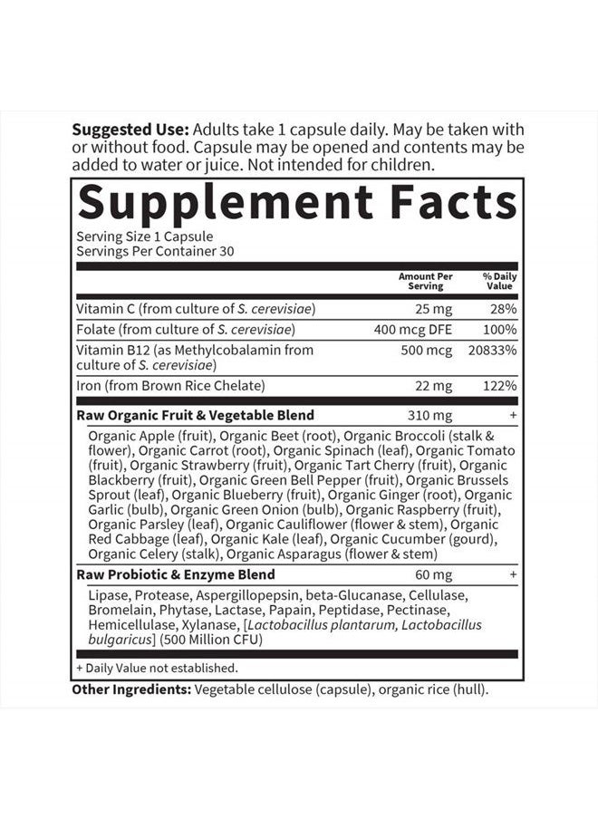 Garden of Life - Vitamin Code Raw Iron 30ct Capsules - Image 1