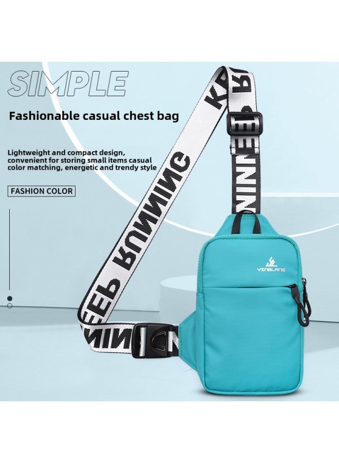Generic Outdoor Sports Chest Bag Fashion Trendy Small Shoulder Bag Men's Crossbody Mobile Phone Waist Bag Women's Mini Backpack-Color:Army Green  - Image 2
