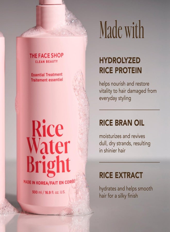 The Face Shop Rice Water Bright Essential Treatment, Rice Protein Conditioner with Shea Butter for Dryness, Anti-Hair Loss, Korean Treatment for Breakage & Split Ends, Breakage Control, Sulfate Free - Image 5