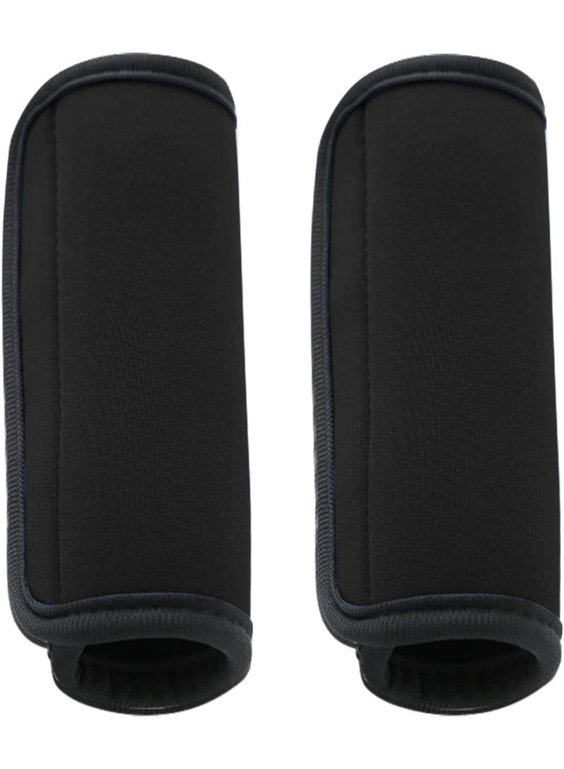 2 Pack Luggage Handle Wraps for Suitcase, Bright Color Comfort Soft Handle Covers (Black) - Image 1