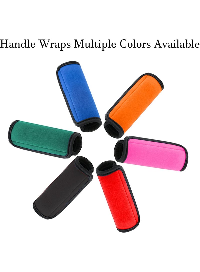 2 Pack Luggage Handle Wraps for Suitcase, Bright Color Comfort Soft Handle Covers (Black) - Image 4