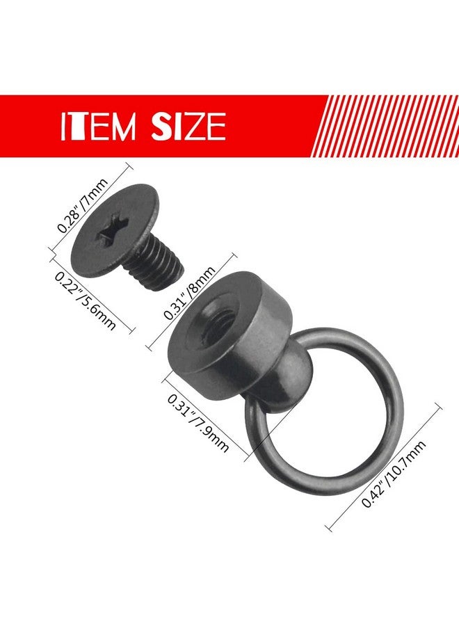 WMYCONGCONG WMYCONGCONG 48 PCS Screwback Round Head Rivet with Pull Ring 4 Colors DIY Leather Craft Rivets Metal Rivet Studs for Purse Wallet Phone Case Handbag  - Image 3