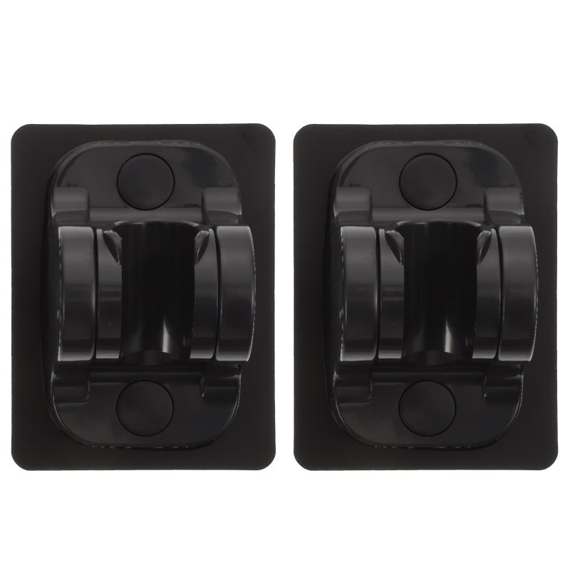 4 Pcs Holder Adjustable Shower Bracket Fixing Stand (Black) - Image 1