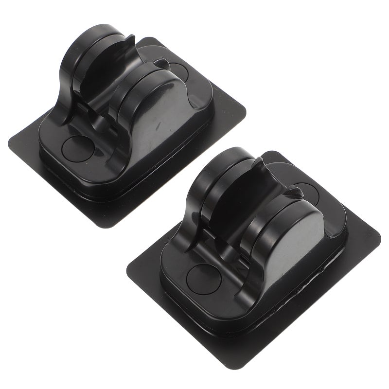 4 Pcs Holder Adjustable Shower Bracket Fixing Stand (Black) - Image 2