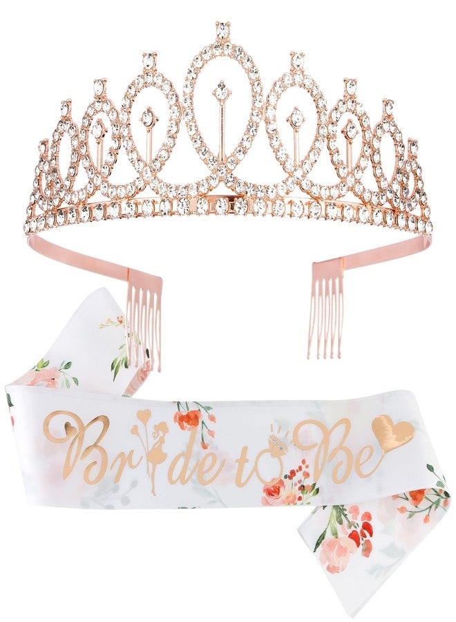 CIEHER Bride To Be Gifts: Sash, Tiara, Bachelorette & Bridal Shower Decorations - Image 1