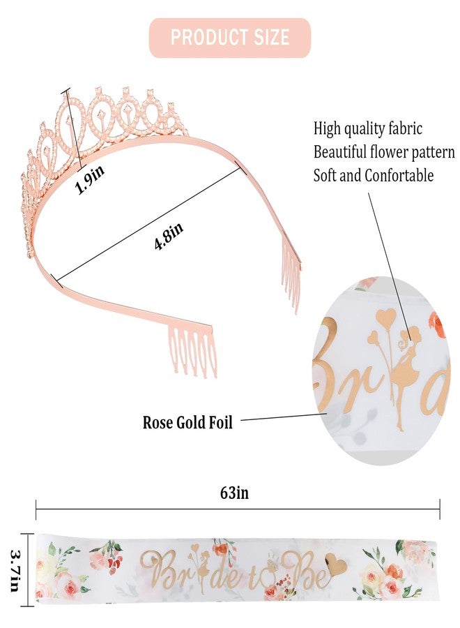 CIEHER Bride To Be Gifts: Sash, Tiara, Bachelorette & Bridal Shower Decorations - Image 4