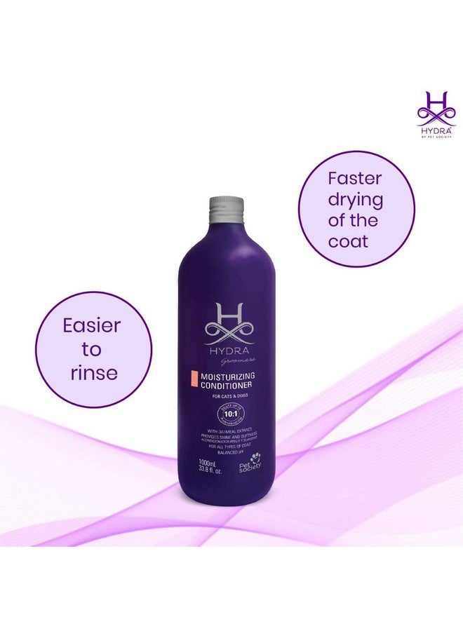 هايدرا بلسم مرطب هيدرا جرومرز للكلاب والقطط، 1 لتر، سهل الشطف، زيت بذور العنب ومستخلص الشوفان، ينعم ويضيف لمعانًا، درجة حموضة متوازنة، درجة احترافية - Image 4