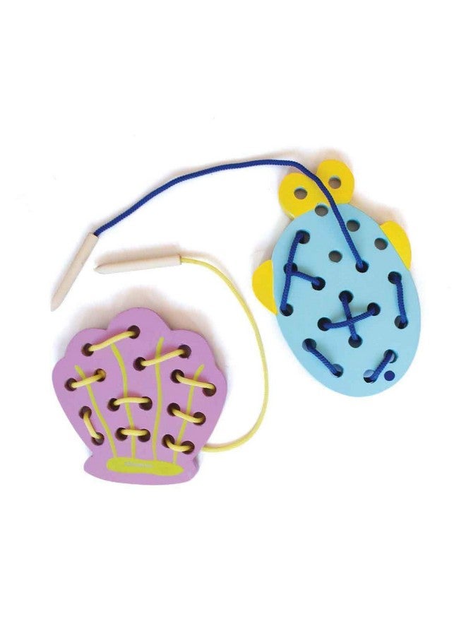 Shumee Wooden Sea Themed Lacing Toys Set (Age 2+ Years) - Set of 2 - Image 1