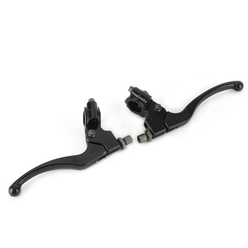 Motorcycle Clutch Lever 22mm 7/8in Handlebar Left Right Drum Brake Lever Set - Hard Steel Alloy Black Coating Shorty Clutch Lever for Dirt Bike ATV - Image 3