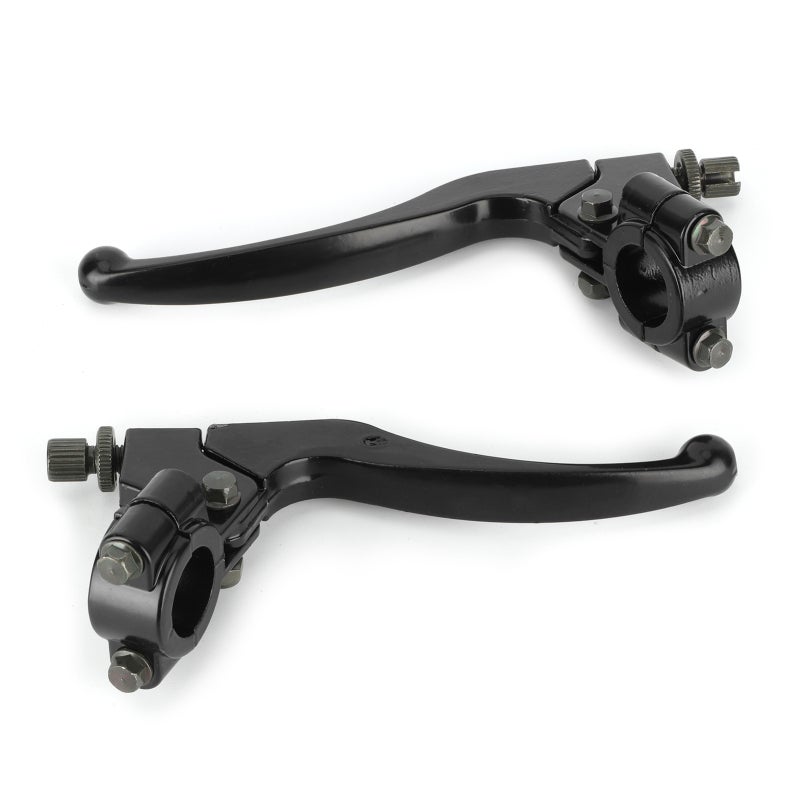 Motorcycle Clutch Lever 22mm 7/8in Handlebar Left Right Drum Brake Lever Set - Hard Steel Alloy Black Coating Shorty Clutch Lever for Dirt Bike ATV - Image 4