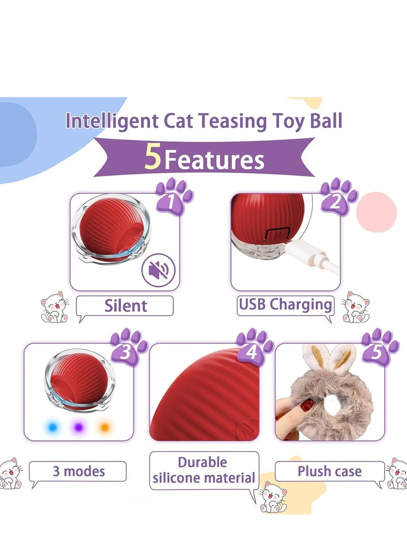 Generic - Durable Cat Toy, Automatic Interactive Bouncing Ball with String, Self-Play Fun for Cats, Pet Entertainment Toy - Image 1