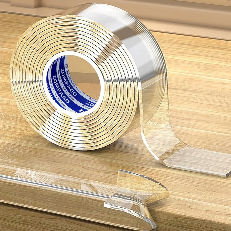 ZOMPAGO Clear Soft Corner Protectors for Furniture Strip,0.8in (W) x 13FT(L),Sharp Edge & Table Bumper,Window Edge,Wall Protector, Soft Corner Guards Safe for Proof,Table Corner Protectors in Family - Image 1