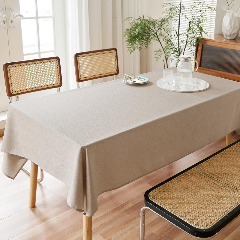 Ausspvoct tablecloth مستطيل 60x120 مقاومة للماء مقاوم للانسكاب مقاوم للمسح قطعة قماش تجاعيد تغطية طاولة طعام خالية - Image 4