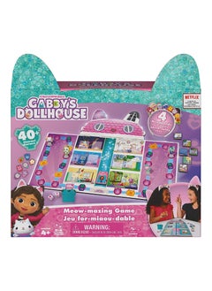 Spin Master Games Gabby’S Dollhouse, Meowmazing Board Game Based On The Dreamworks Netflix Show With 4 Kitty Headbands, For Families & Kids Ages 4 And Up  - Image 1
