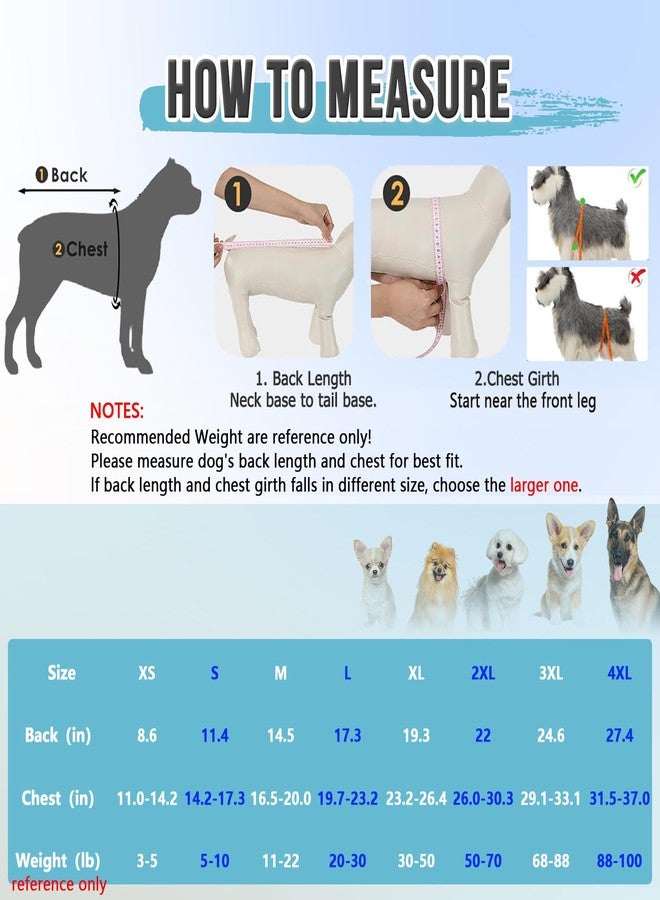 Lukovee Recovery Suit for Dogs, Zipper On Recovery Suit for Female Male Dog, Onesie Abdominal Wounds Cone E-Collar Alternative Prevent Licking Spay Recovery Suit (M, BL) - Image 2