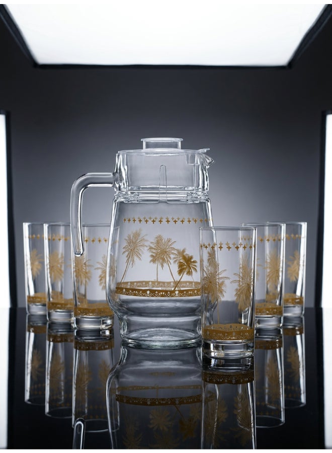 Luminarc Azimatic Amsterdam 7 Piece Drink Set includes 1.8L Jug, 6 x 270ml Tivoli Glass Tumblers, Made of Annealed High Quality & Durable Glass - Image 5
