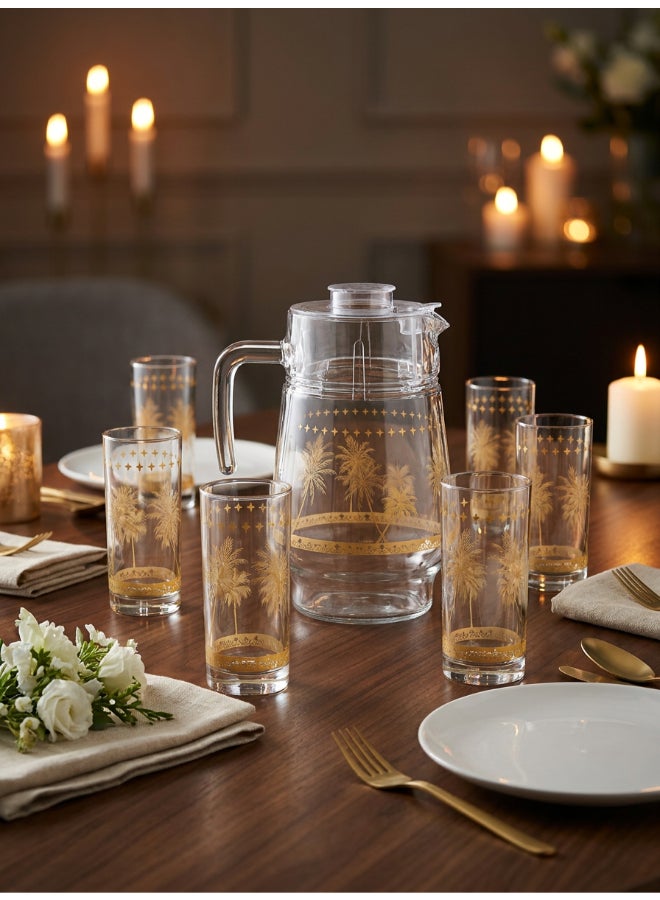 Luminarc Azimatic Amsterdam 7 Piece Drink Set includes 1.8L Jug, 6 x 270ml Tivoli Glass Tumblers, Made of Annealed High Quality & Durable Glass - Image 4