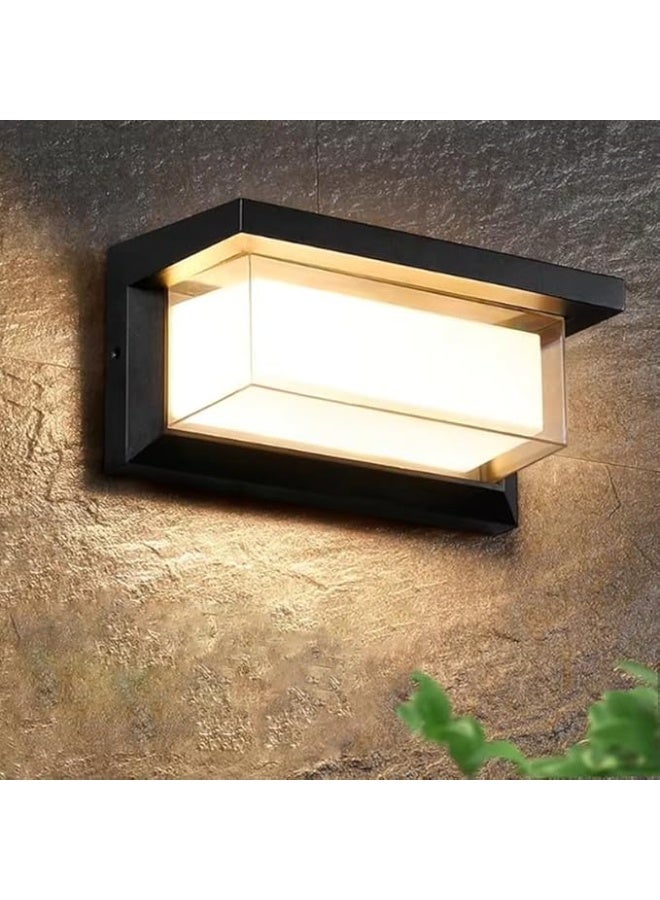 تاسفورا مصابيح جدارية خارجية LED | 12 واط | كشاف جداري | مقاوم للماء IP65 | إضاءة دافئة 3000K | إنارة خارجية للحوائط | تركيب جداري | مناسب للمنزل | الحديقة | مدخل المنزل | الحمام الخارجي | الجراج - Image 1