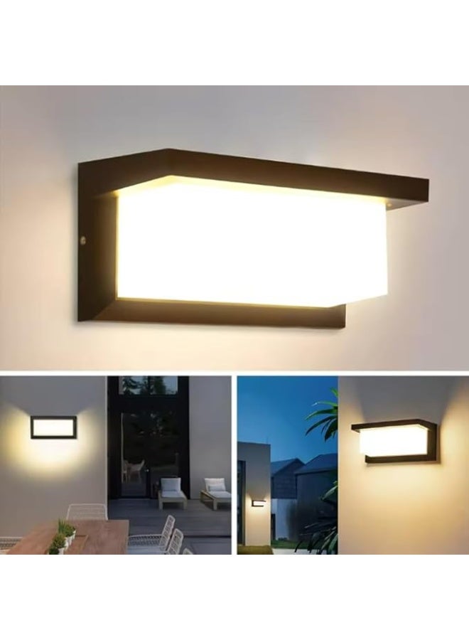 تاسفورا مصابيح جدارية خارجية LED | 12 واط | كشاف جداري | مقاوم للماء IP65 | إضاءة دافئة 3000K | إنارة خارجية للحوائط | تركيب جداري | مناسب للمنزل | الحديقة | مدخل المنزل | الحمام الخارجي | الجراج - Image 4